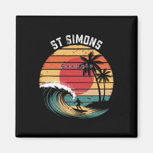 St Simons Strand Georgia Strand Surfen Magnet
