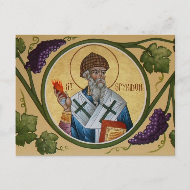 St. Spyridon Prayer Card Postkarte (Vorderseite)