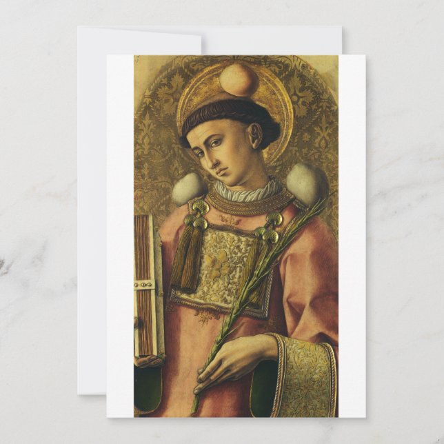 St. Stephen Apostel der siebzigsten Protomartyr Einladung (Vorderseite)