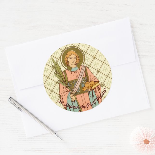 St. Stephen the ProtoMartyr (RLS 17) Runder Aufkleber (Umschlag)