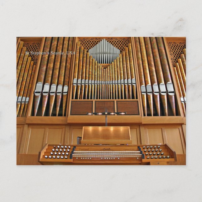 St. Stephen's Church Orgel, Seattle, Postkarte (Vorderseite)