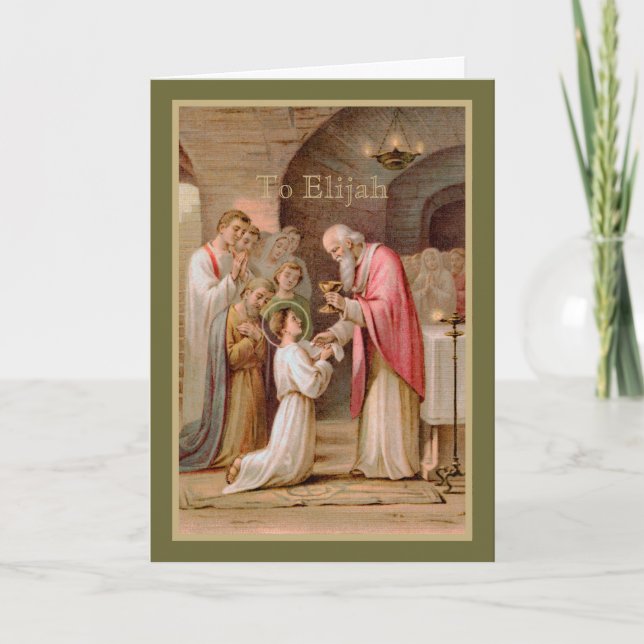 St. Tarcisius Erhalt der Eucharistie (BL 02) Karte (Vorderseite)
