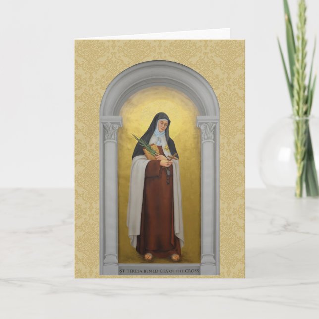 St Teresa Benedicta des queren Carmelite Heiligen Karte (Vorderseite)