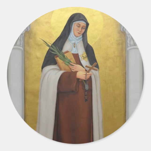 St. Teresa Benedikta St. Gotthard Von der subtropi Runder Aufkleber (Vorderseite)