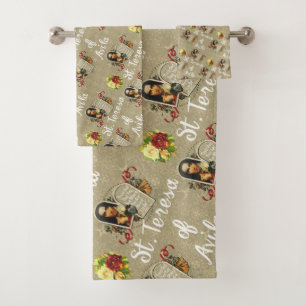 St Teresa de Avila Katholic Saint Therese Badhandtuch Set