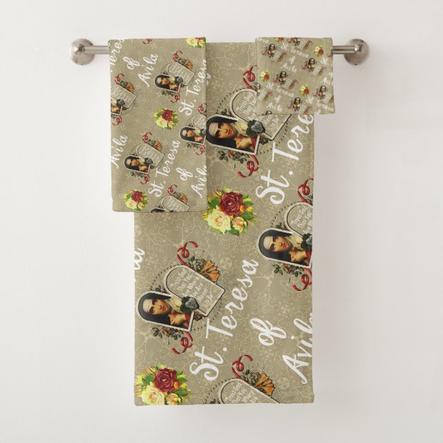 St Teresa de Avila Katholic Saint Therese Badhandtuch Set (Insitu)