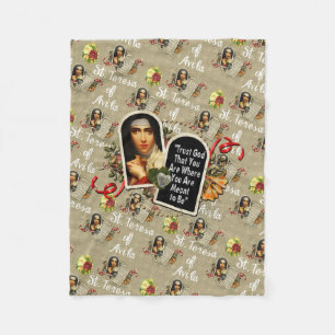 St Teresa de Avila Katholic Saint Therese Fleecedecke