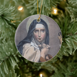 St. Teresa of Avila (M 008) Circular Keramik Ornament