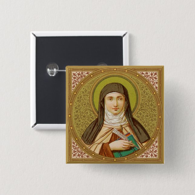 St. Teresa of Avila (SNV 27) Platz Button (Vorne & Hinten)