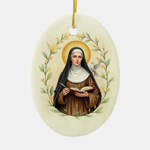 St. Teresa von Avila Gottes Frieden und Segen Keramik Ornament