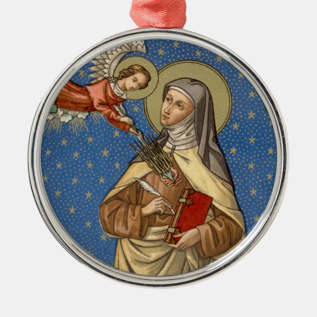 St. Teresa von Avila (SAU 28) Silbernes Ornament (Vorne)