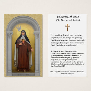 St. Teresa von Avila Teresa von Jesus Heilige Kart