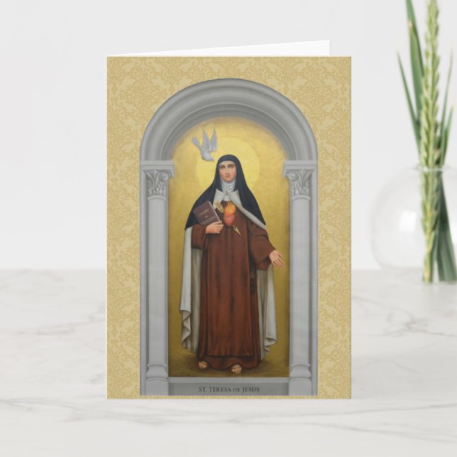 St. Teresa von Avila (von Jesus) Karmelit Karte (Vorderseite)