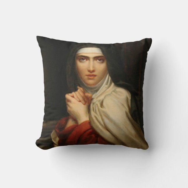 St Teresa von Carmelite Nonne Avila Kissen (Vorderseite)