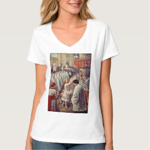 St. Teresa wirft Blume zum gesegneten Sakrament T-Shirt