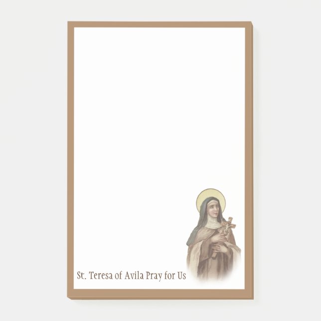 St. Terese Carmelite Heiligen Avila Jesus Post-it Klebezettel (Vorderseite)