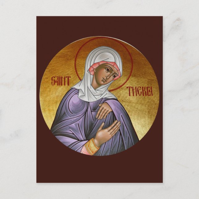 St. Thekla Prayer Card Postkarte (Vorderseite)