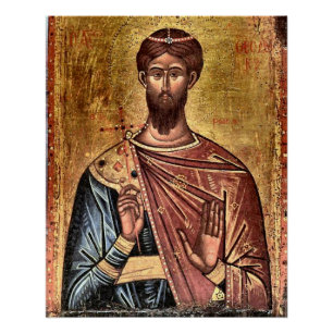 St. Theodore Tiron, Martyr, Orthodoxe Icon Poster