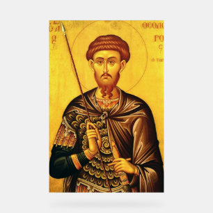 St. Theodore Tiron-Orthodoxe Ikone Acrylschild