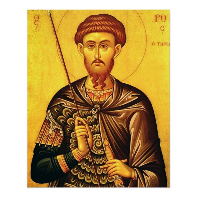 St. Theodore Tiron-Orthodoxe Ikone Poster (Vorderseite)