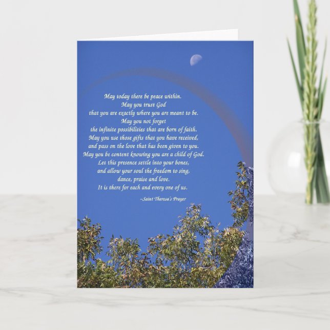 St Theresa Gebet Karte (Vorderseite)