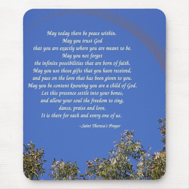 St Theresa Gebet Mousepad (Vorne)