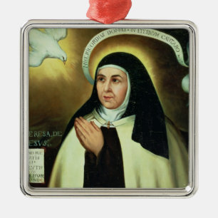 St Theresa von Avila 1570 Silbernes Ornament