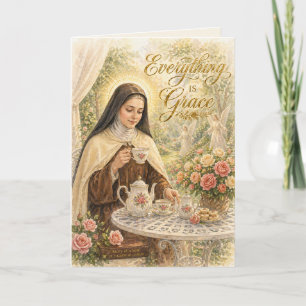 St. Therese Alles ist Gnade Katholisch Karte