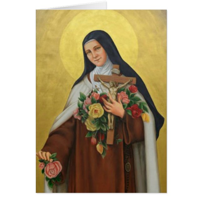 St. Therese Beerdigung Beileid Heilige Karte Viele (Vorne)