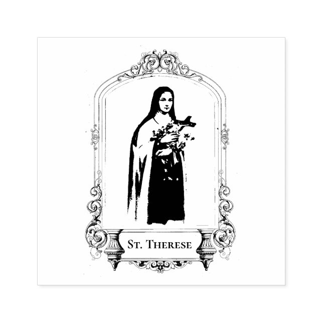 St. Therese Carmelite Saint Religious Katholic Nun Gummistempel (Prägung)