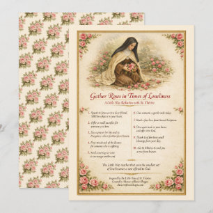 St. Thérèse das kleine Blumenkind Gebetsinspiratio Mitteilungskarte