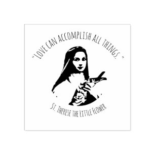 St. Therese, das kleine Zitat zur Blume Gummistempel
