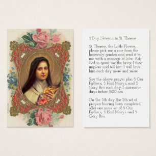 St Therese de cru le petits Novena/roses de fleur