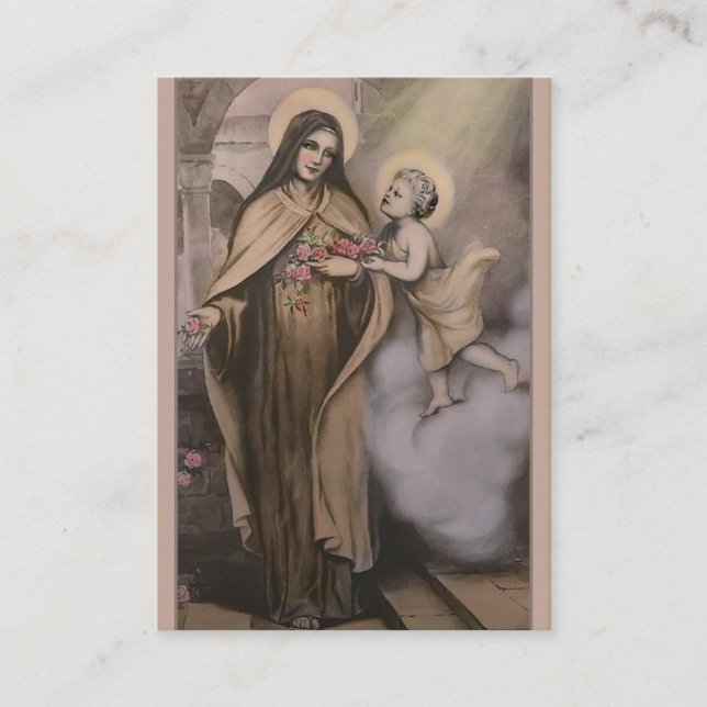 St Therese de cru les petites cartes de Novena de (Devant)