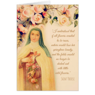 St Therese de personnalisable floral de Lisieux