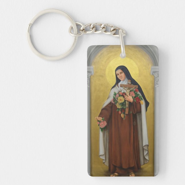 St. Therese der Kinderjesus-Malerei Schlüsselanhänger (Vorderseite)