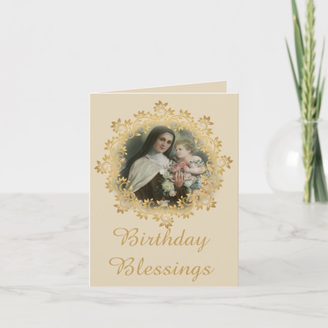 St. Therese des Kindes Jesus wenig Blume Karte (Vorderseite)