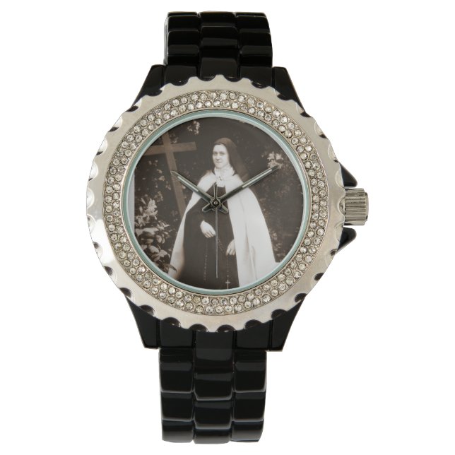 St Therese, die kleine Blume Frauenwache Armbanduhr (Vorderseite)