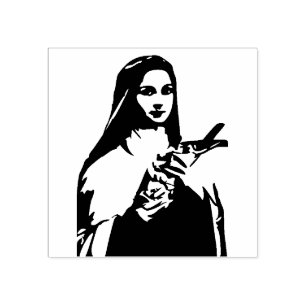 St. Therese die kleine Blume Gummistempel