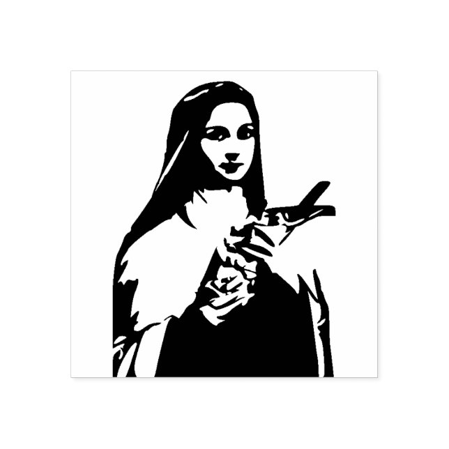 St. Therese die kleine Blume Gummistempel (Prägung)