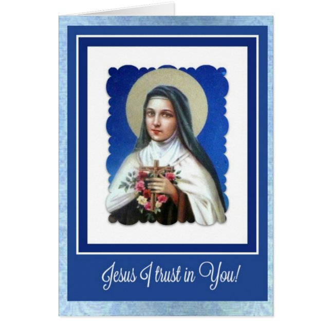 St. Therese die kleine Blume mit Kruzifix & Rose (Vorne)