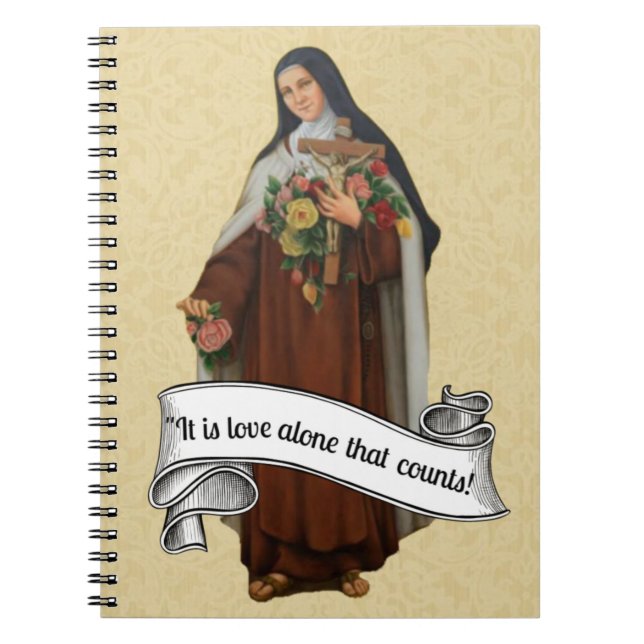 St. Therese die kleine Blume Religious Vintag Notizblock (Vorderseite)