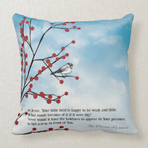 St. Therese die kleine Blume, Vogel, Kissen