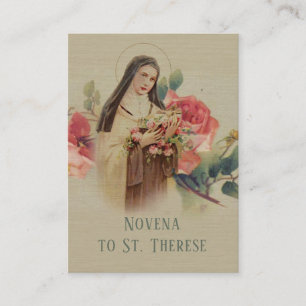 St. Therese die kleinen Blumenovena-Karten Visitenkarte