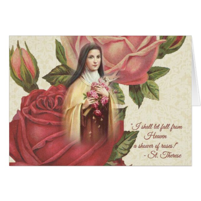 St. Therese die kleinen Rosen der Blume w/pink (Vorderseite (Horizontal))