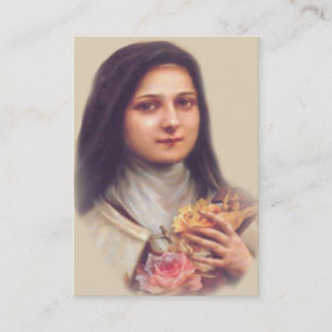 St. Therese die kleiner Blumenovena-heiligen Visitenkarte