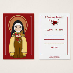 St. Therese Jesus Spiritual Bouquet Prayer Roses