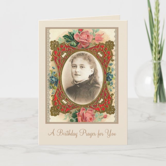 St. Therese Katholische Heilige Religiöse Nun Karte (Vorderseite)