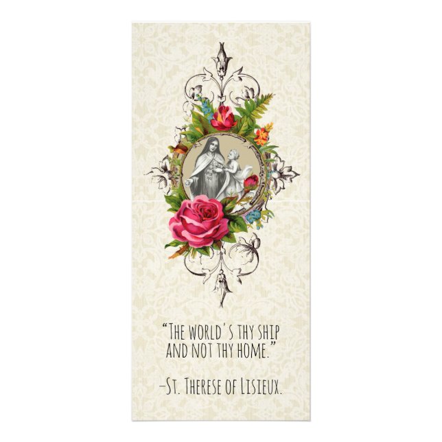 St. Therese Lisieux Katholische Beerdigungskarte Werbekarte (Vorne)