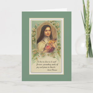 St. Therese Little Blume Carmelite Zitat Karte